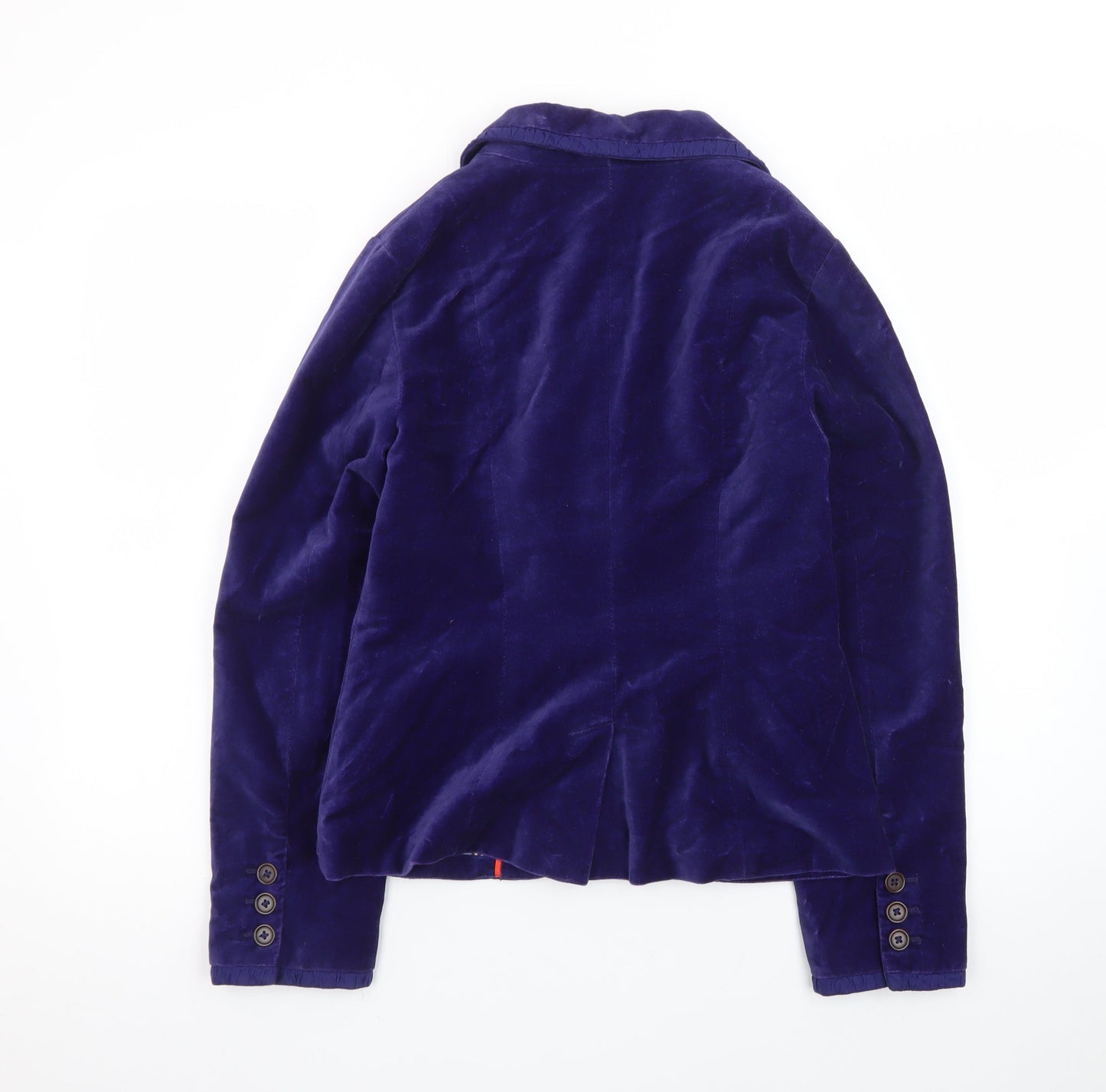 Boden Women's Blue Velvet Tailored Blazer Jacket UK 10
