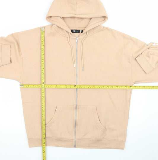 Lilylane London Women Beige Full Zip Hoodie Sweatshirt L
