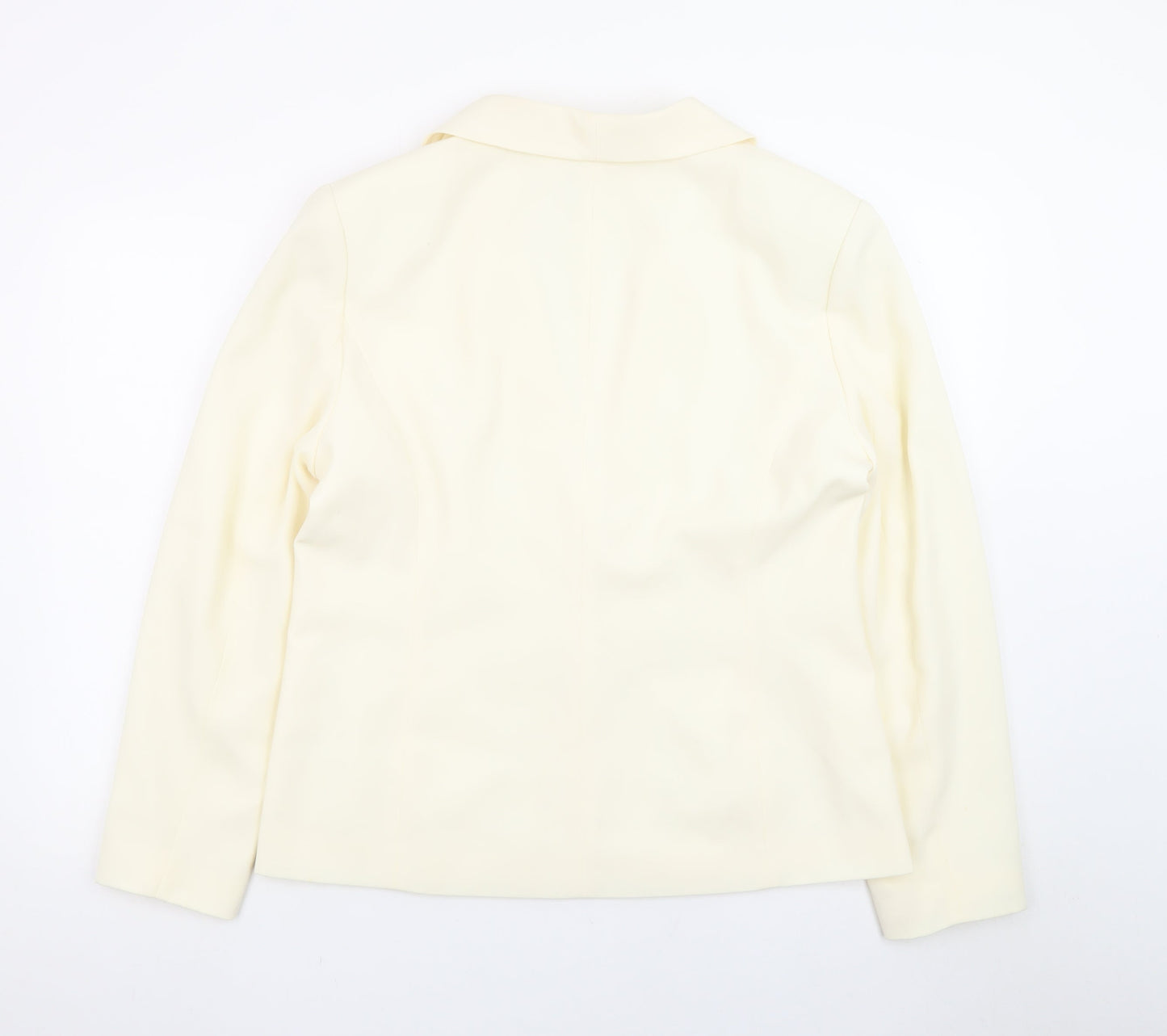 Together Women Ivory Polyester Single-Breasted Blazer UK 18