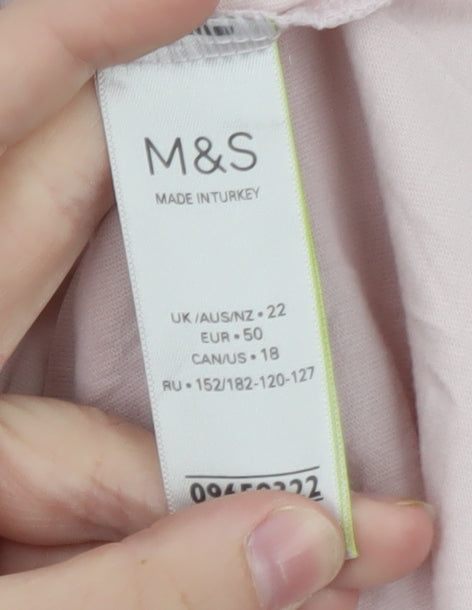 Marks and Spencer Unisex Pink Ramones Band Graphic T-Shirt Size 22