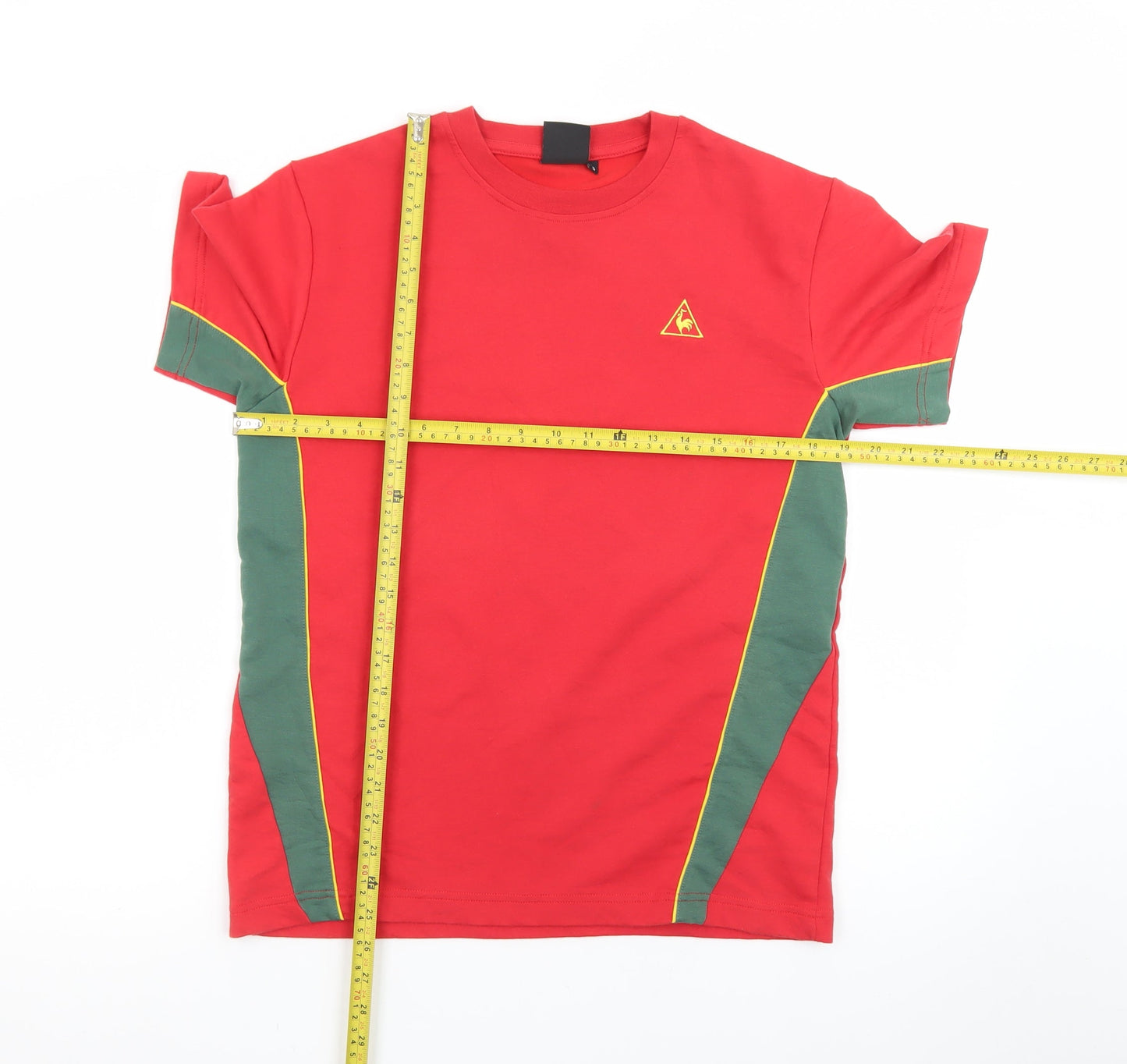 Le Coq Sportif Men's Red Portugal Graphic Crew Neck T-Shirt Size S