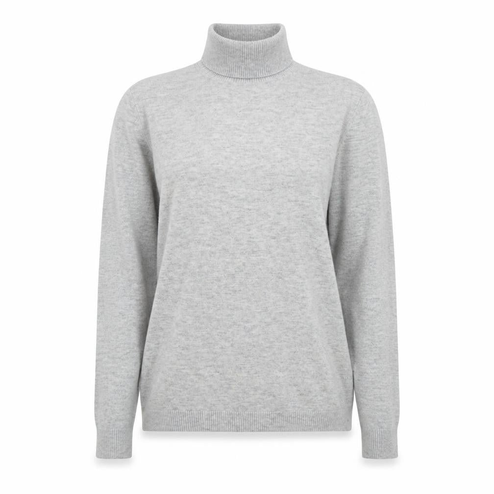 Oliver Bonas Women’s Grey Wool Blend Roll Neck Jumper Size 12