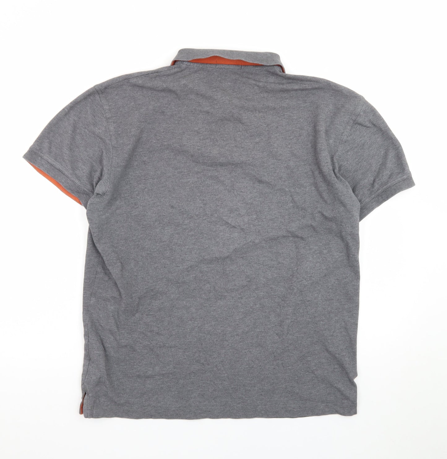 GANT Men's Grey Short Sleeve Polo Shirt Size XL Classic Fit