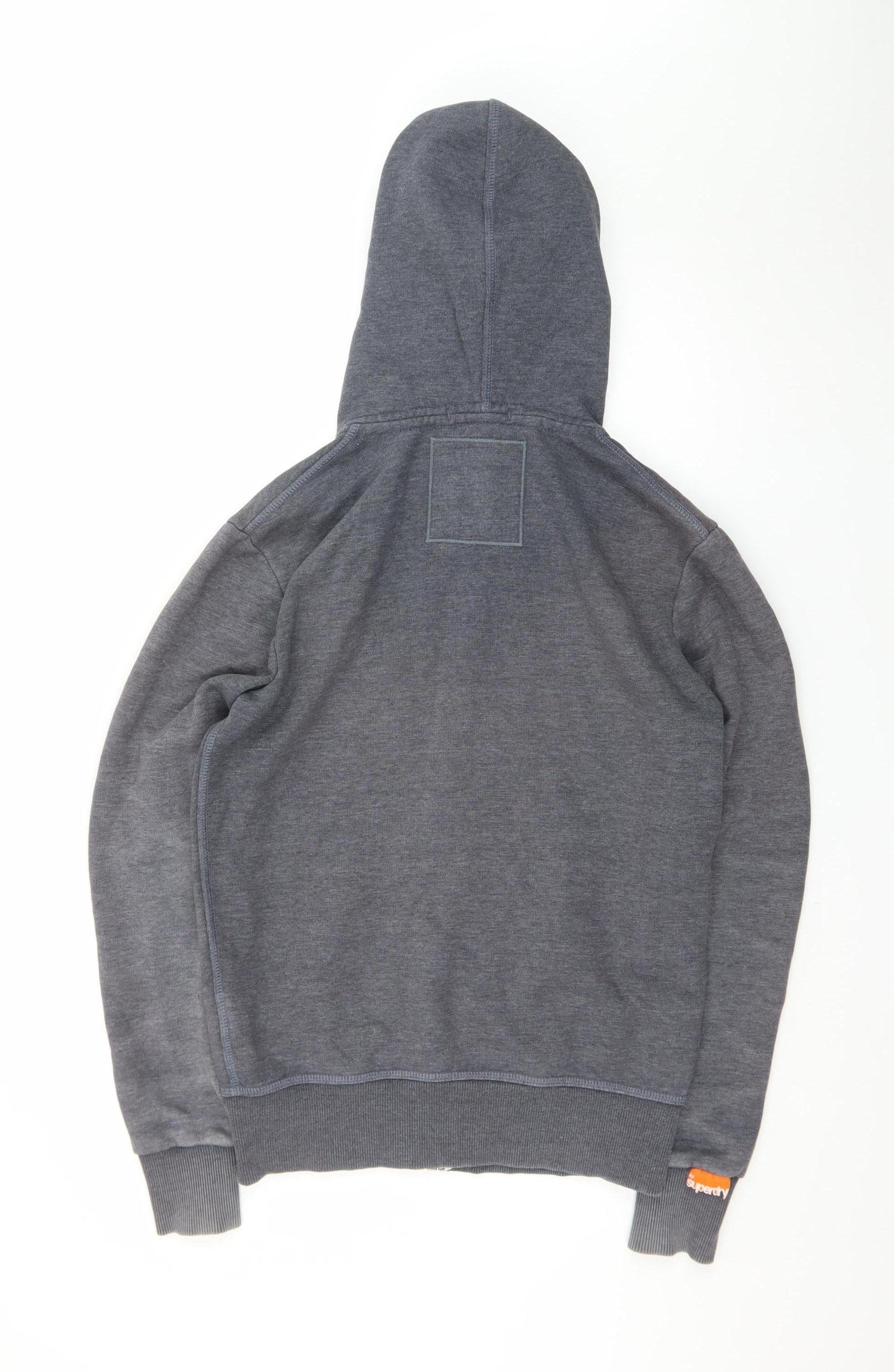 Superdry Men’s Grey Full Zip Hoodie Small Classic Logo