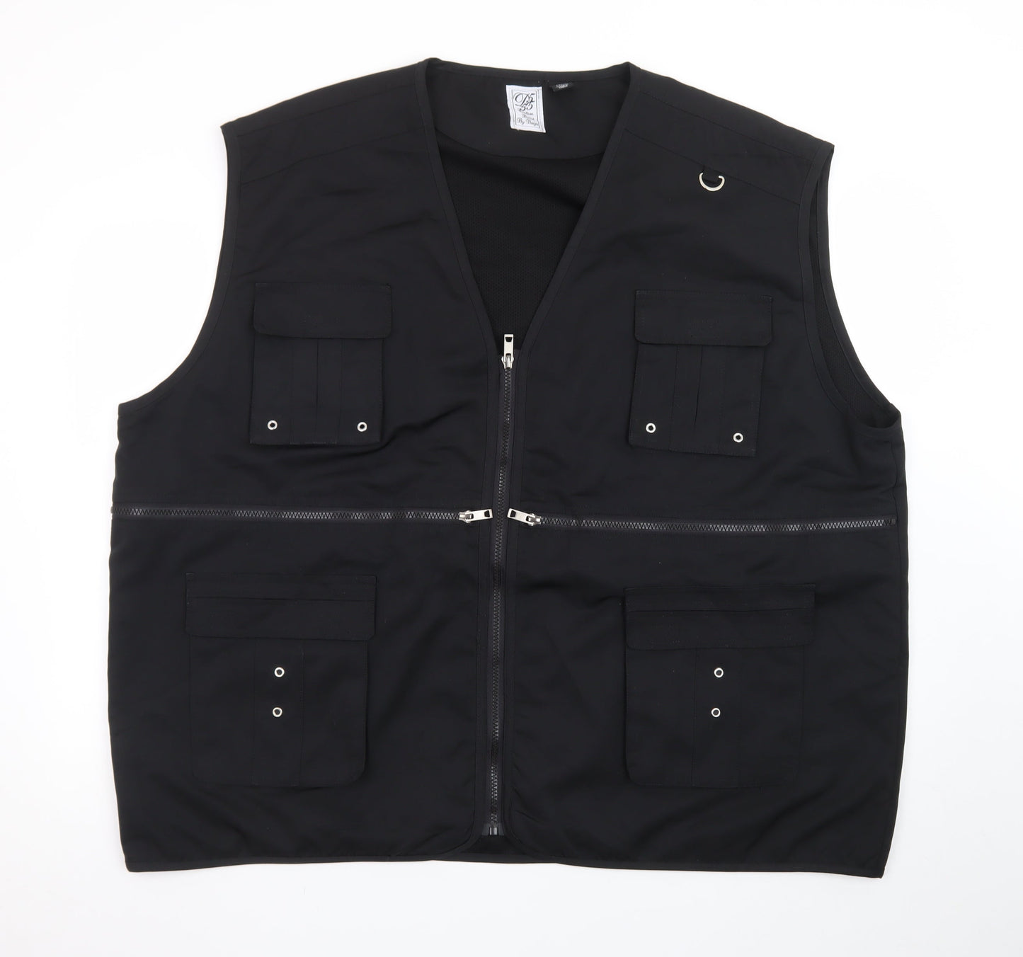 OF 55 Mens Black 3XL Utility Waistcoat With Multiple Pockets