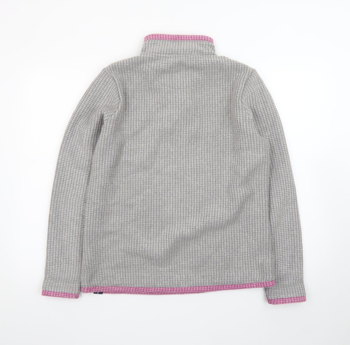 Weird Fish Womens Frost Grey 1/4 Zip Fleece Sweatshirt Size 12