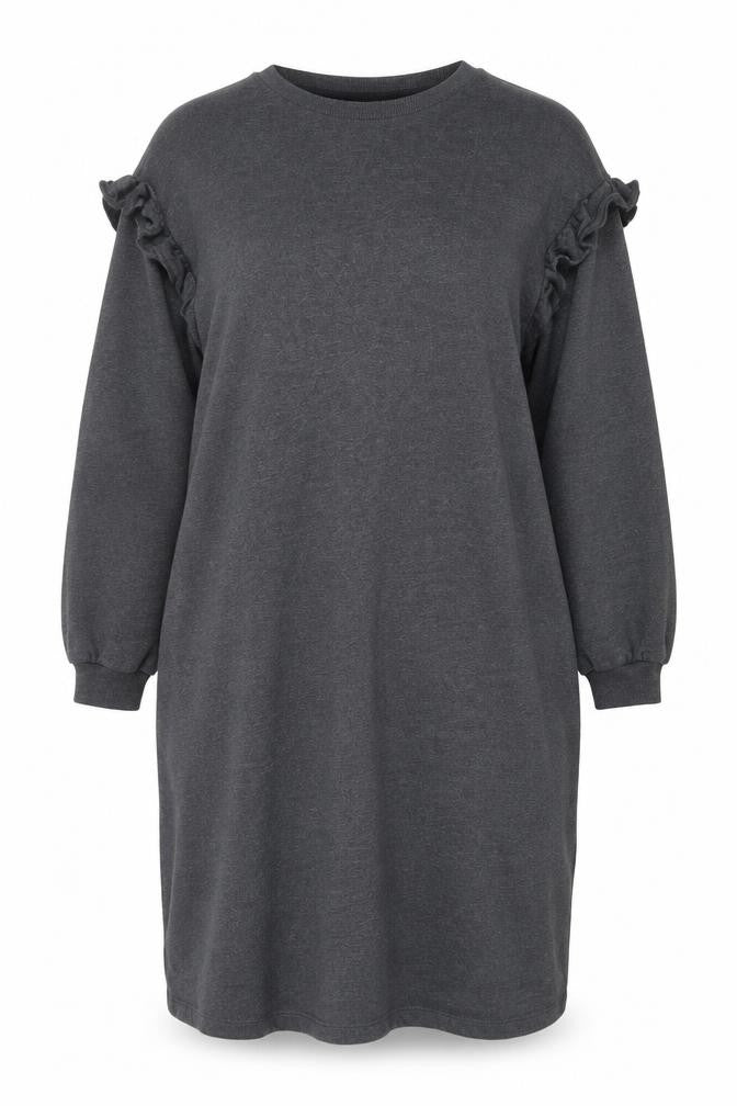 Next Women Grey Size 20 T-Shirt Dress Long Sleeve Casual Jersey