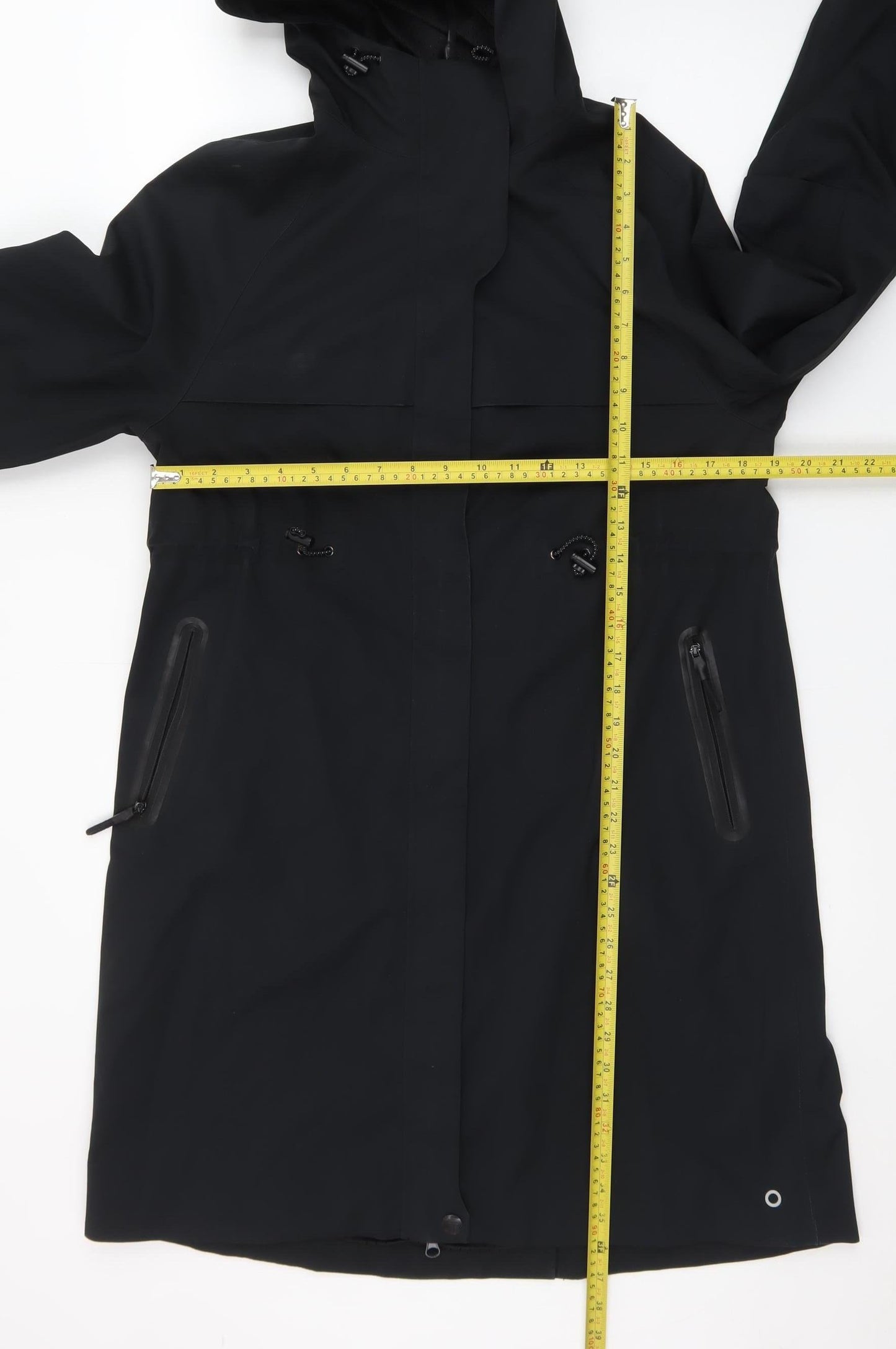 Marks and Spencer Women's Black Hooded Waterproof Parka Coat Size 8