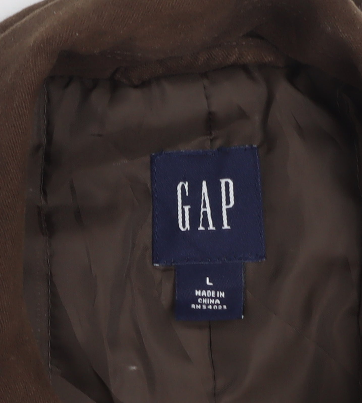 GAP Men's Brown Cotton Long Overcoat Size L Classic Buttoned Style
