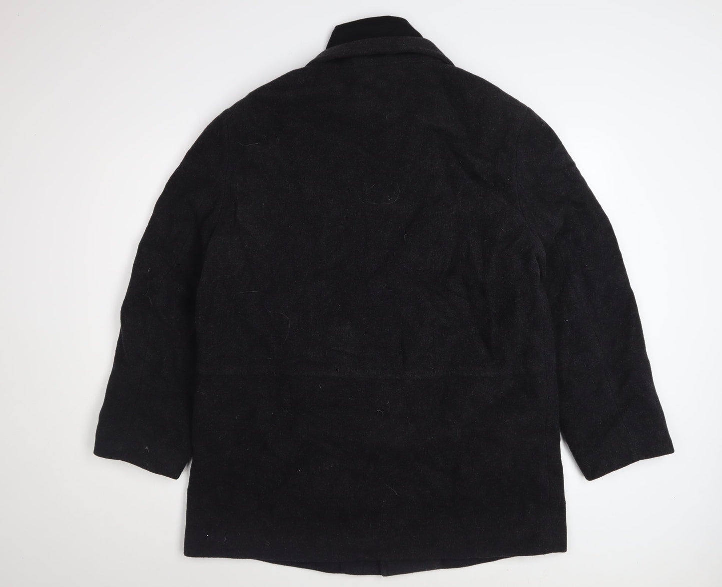 Calvin Klein Men's Black Wool Blend Overcoat Size S