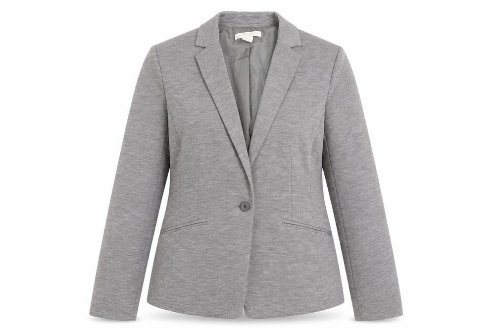 H&M Women Grey Classic Long Sleeve Blouse Size 14
