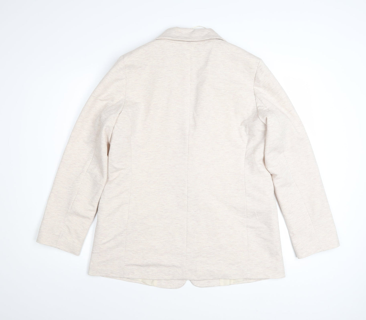 Bonmarché Women's Beige Size 14 Classic Single-Breasted Blazer