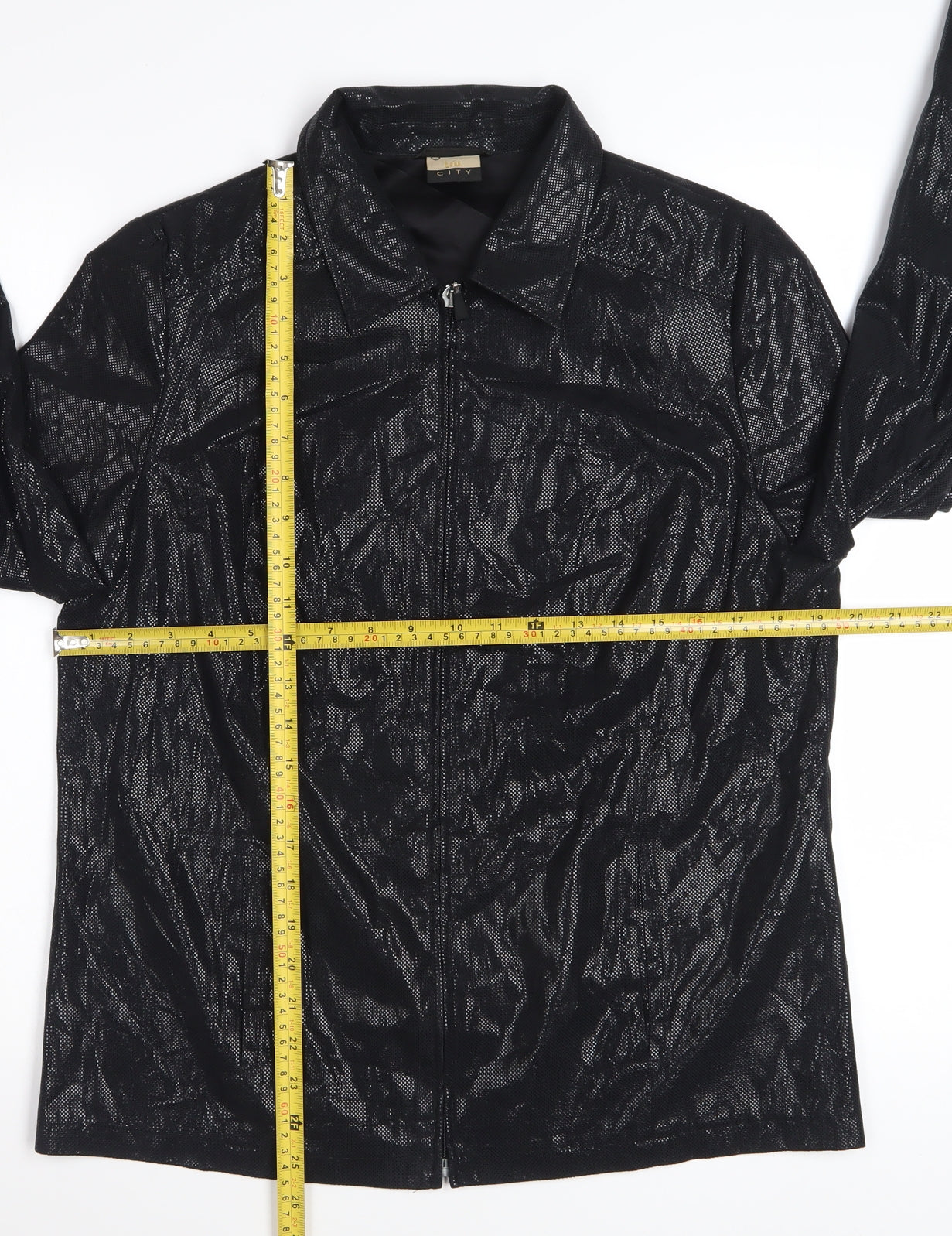Tru City Women's Black Polyester Zip Jacket Size 10