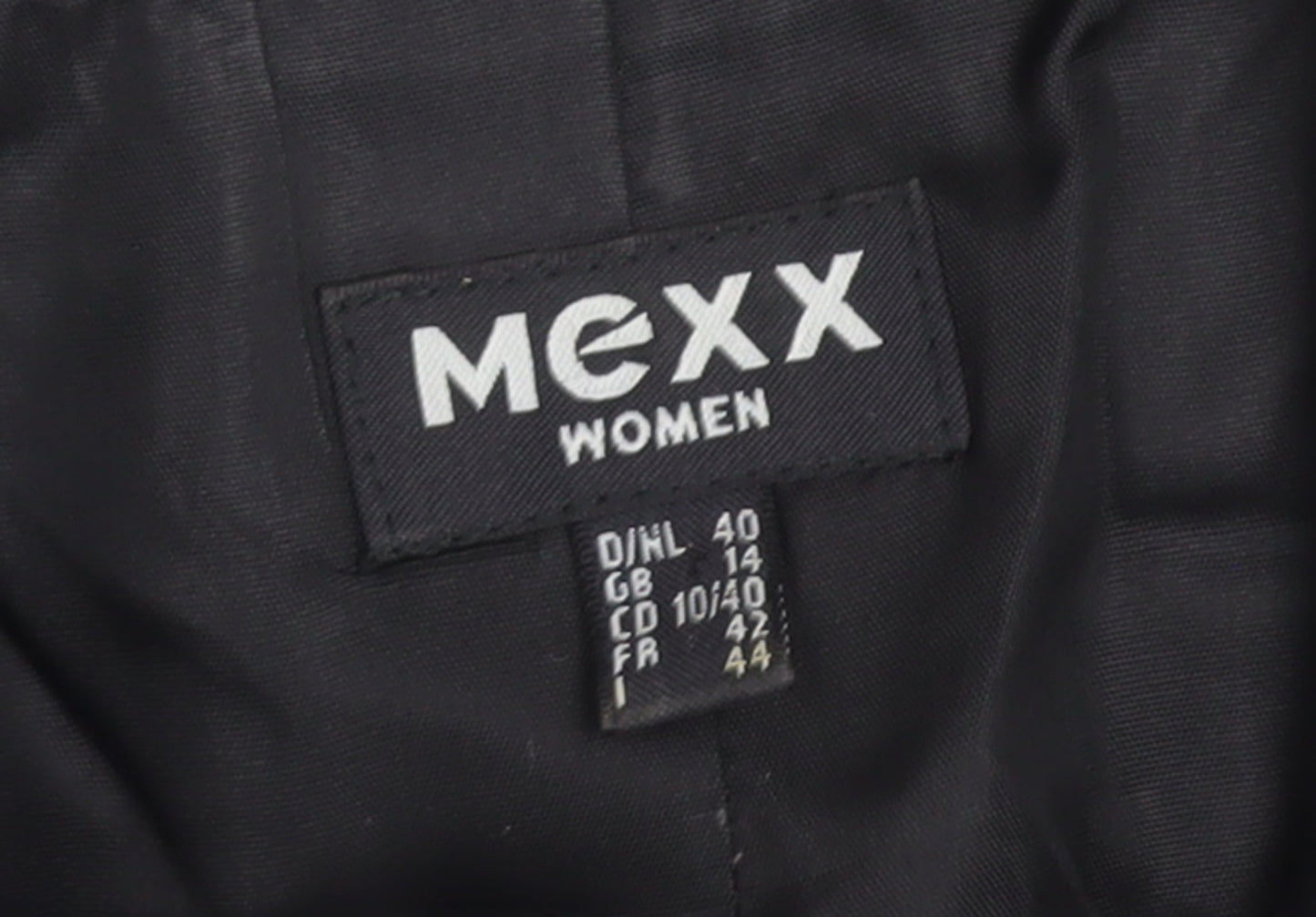 Mexx Women Black Size 14 Classic Single-Breasted Blazer