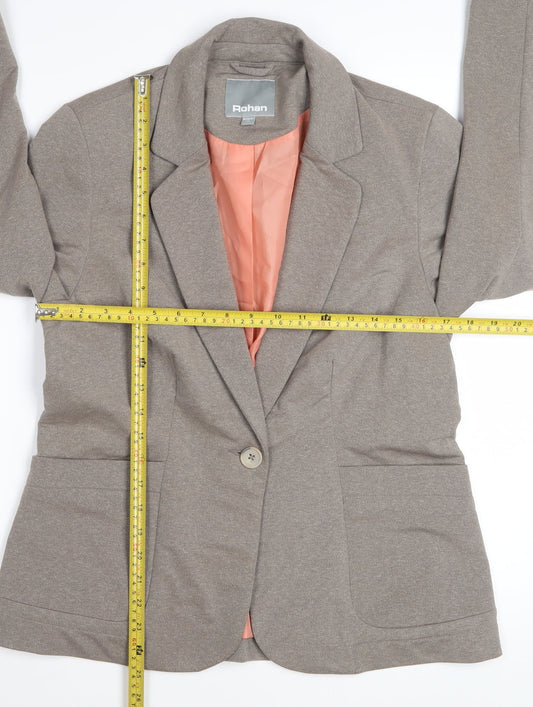 Rohan Women Brown Size 12 Journey Blazer Jacket Single-Breasted