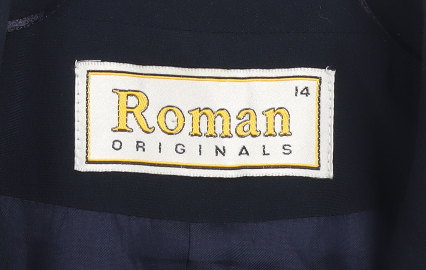 Roman Originals Women's Navy Blue Size 14 Blazer Jacket Tailored Fit