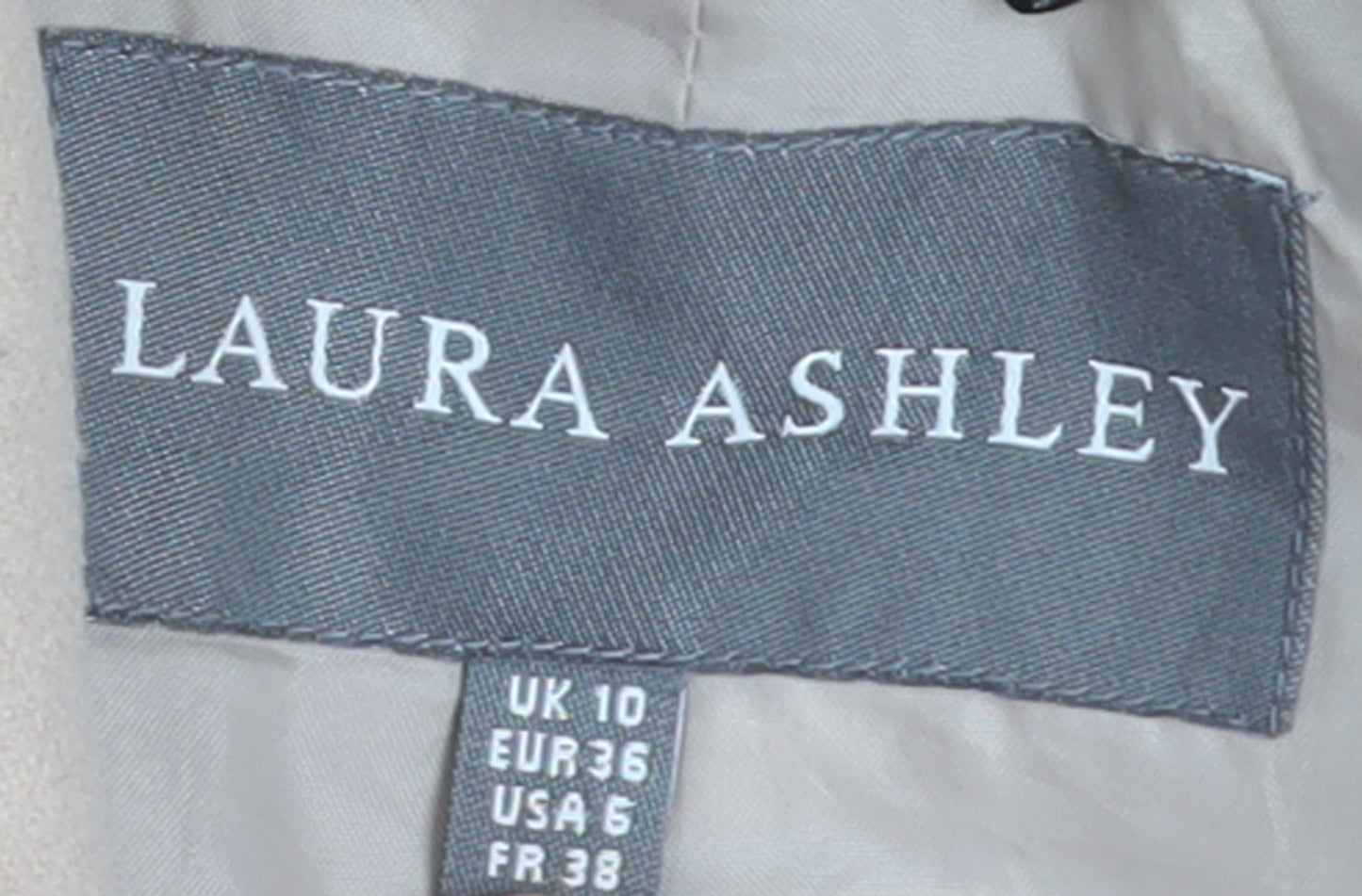 Laura Ashley Women’s Beige Mid-Length Button Coat Size 10