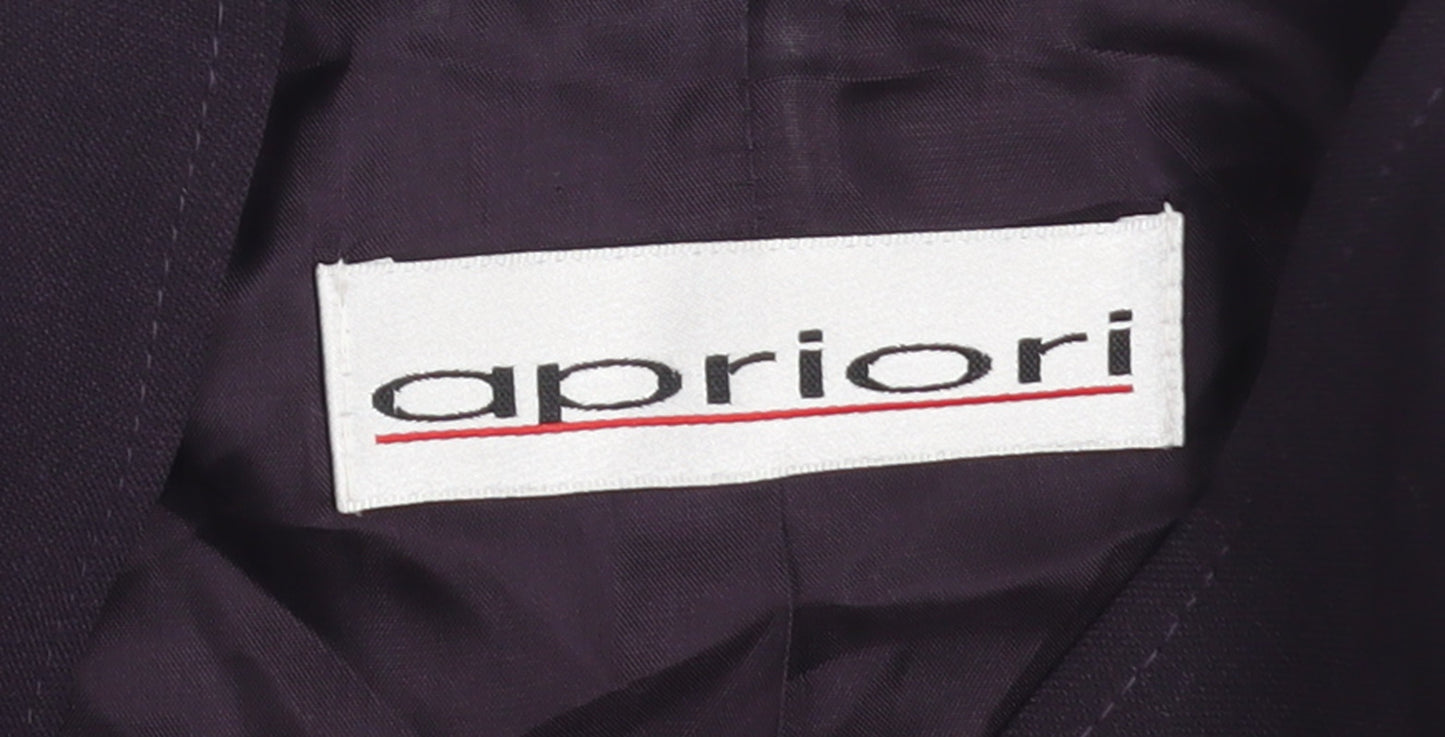 Apriori Women's Purple Mid-Length Zip Jacket Size 16