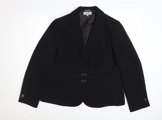 Marks and Spencer Women Black Size 18 Single-Breasted Blazer