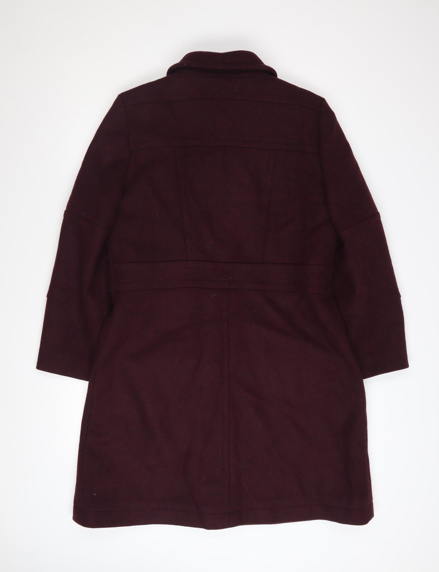 Marks and Spencer Women Brown Wool Blend Long Overcoat Size 14