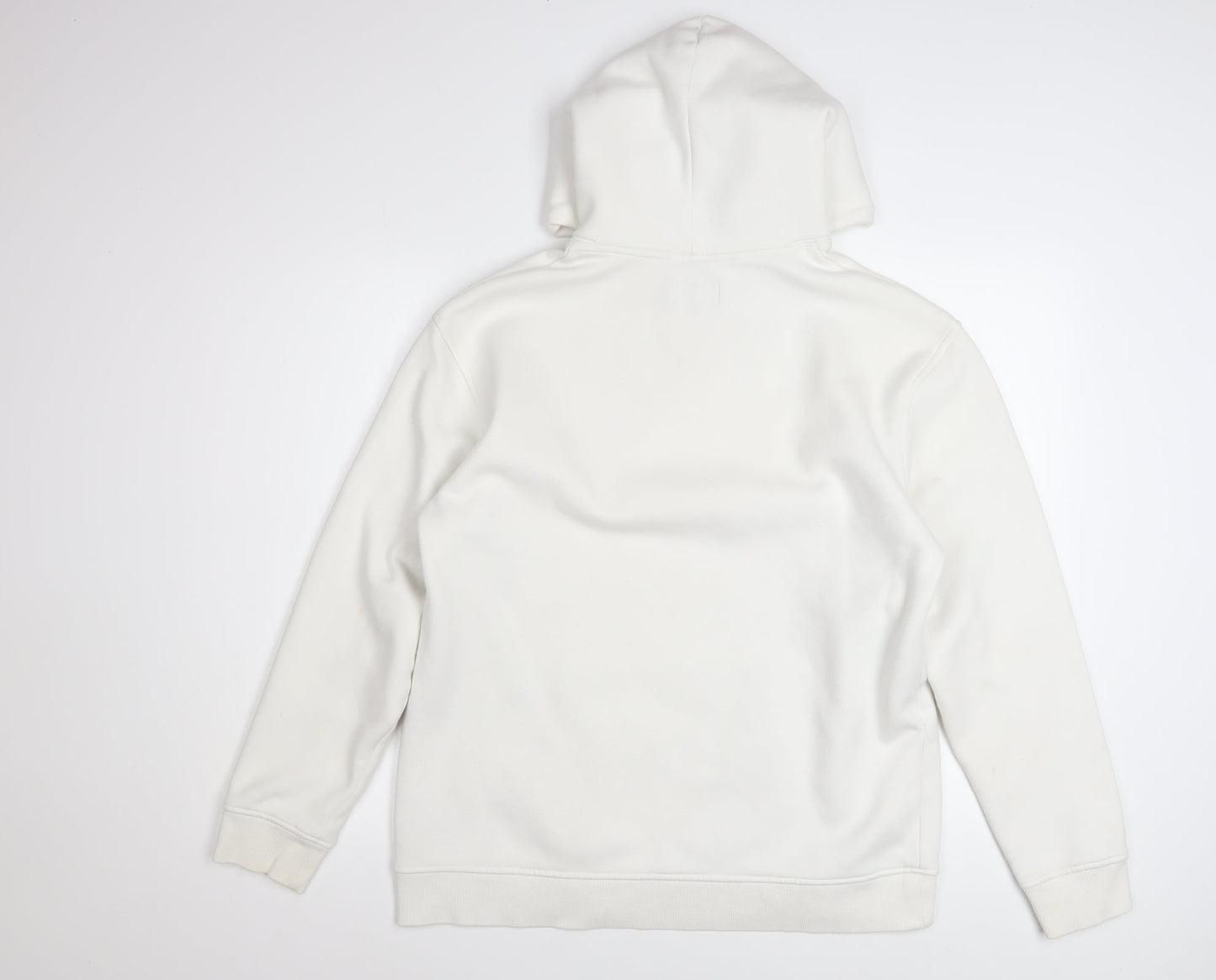 Tommy Jeans Women’s White Pullover Hoodie Size L Cotton Blend