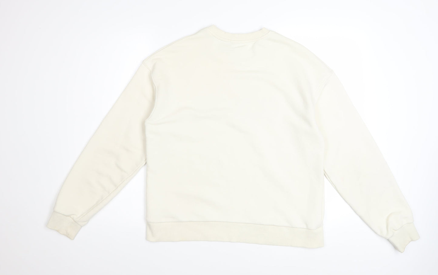 Stradivarius Womens Ivory California Pullover Sweatshirt M
