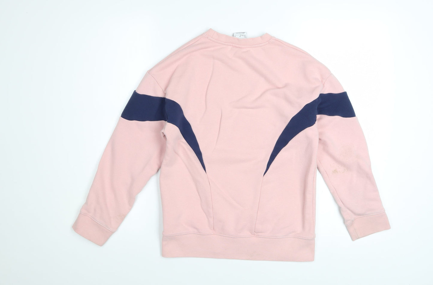 Nike Girls Pink & Navy Crew Neck Pullover Sweatshirt M 137-146cm