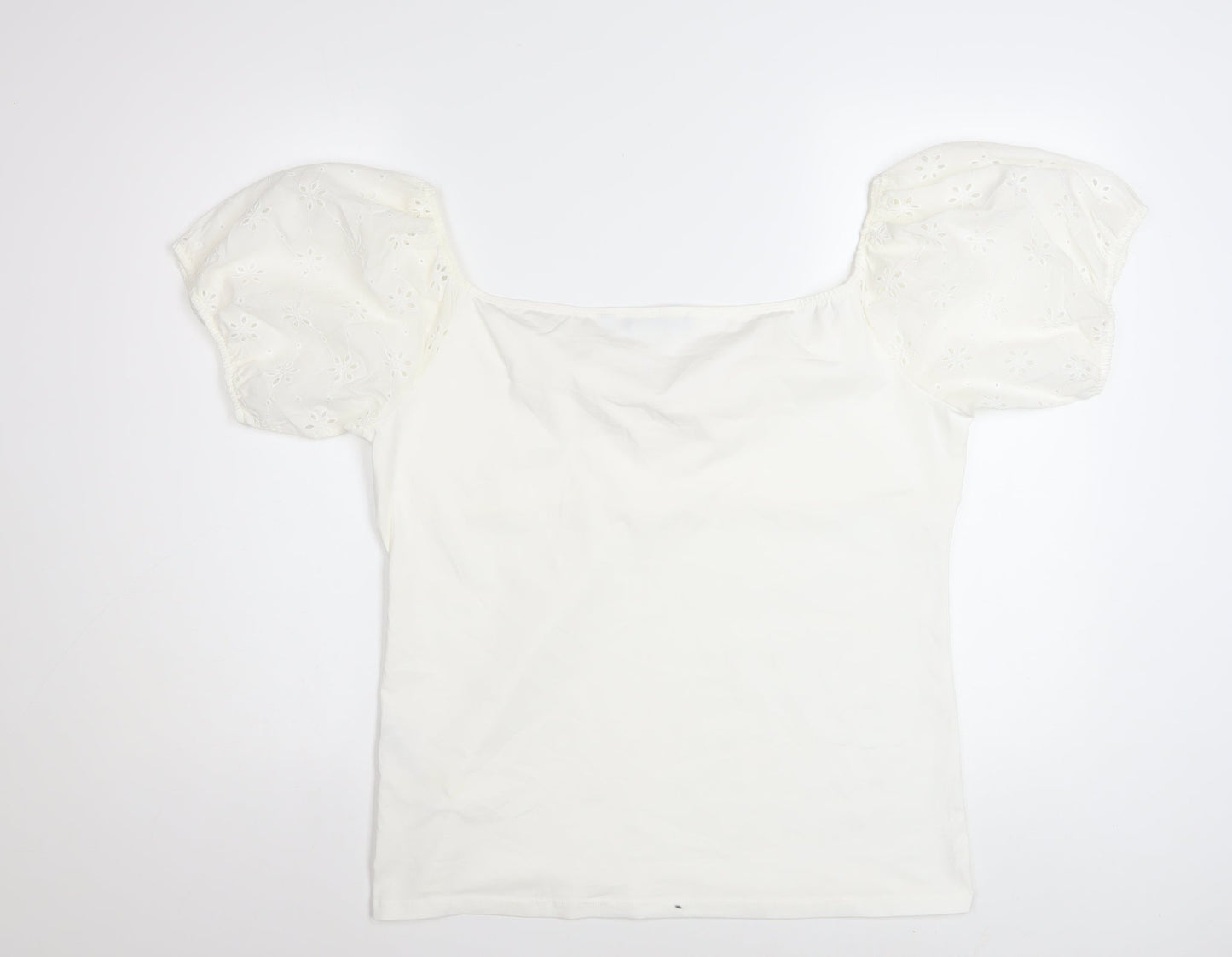 Dorothy Perkins Women's Ivory Puff Sleeve Bow Blouse Size 20