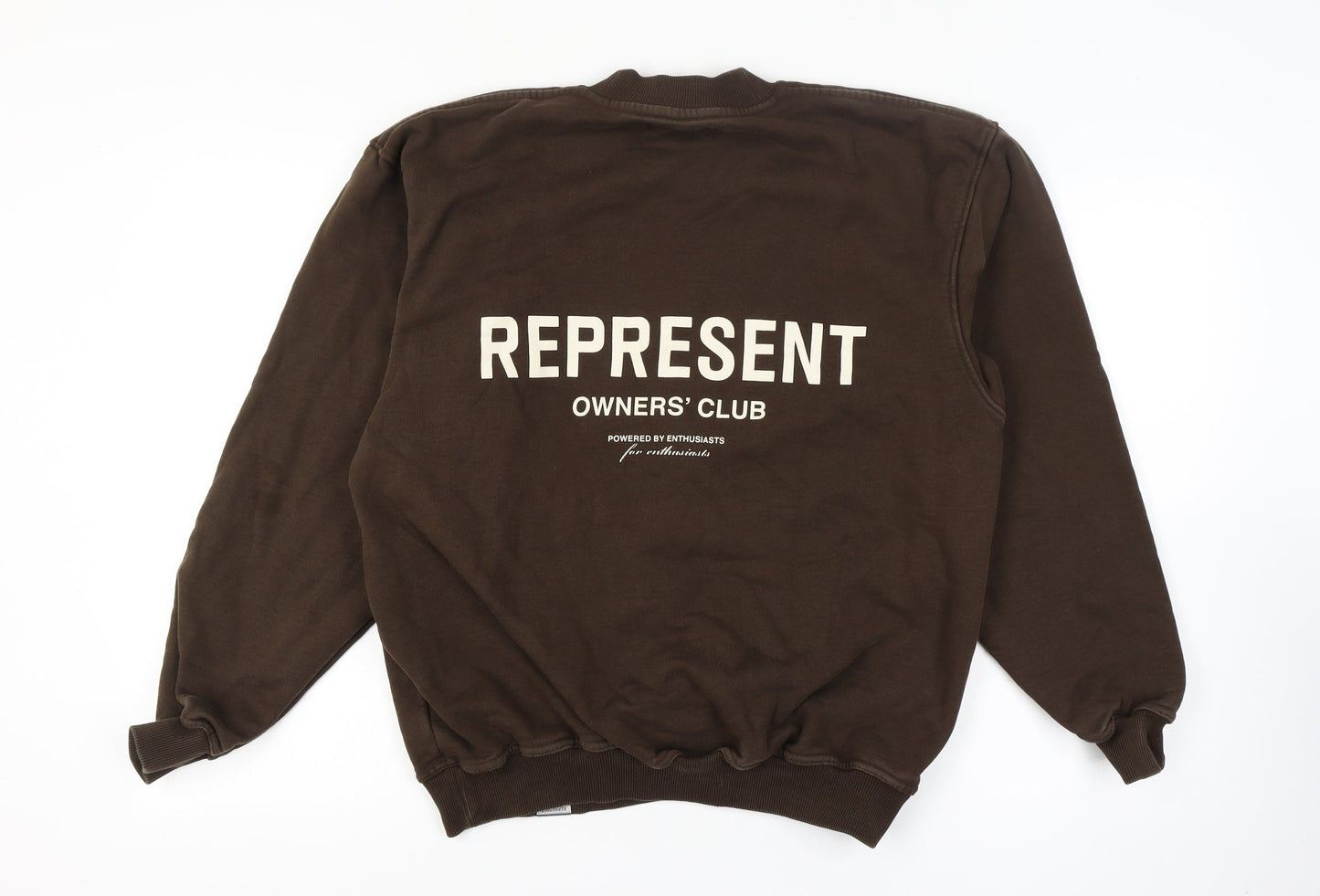 Represent Men's Brown Crew Neck Pullover Sweatshirt M