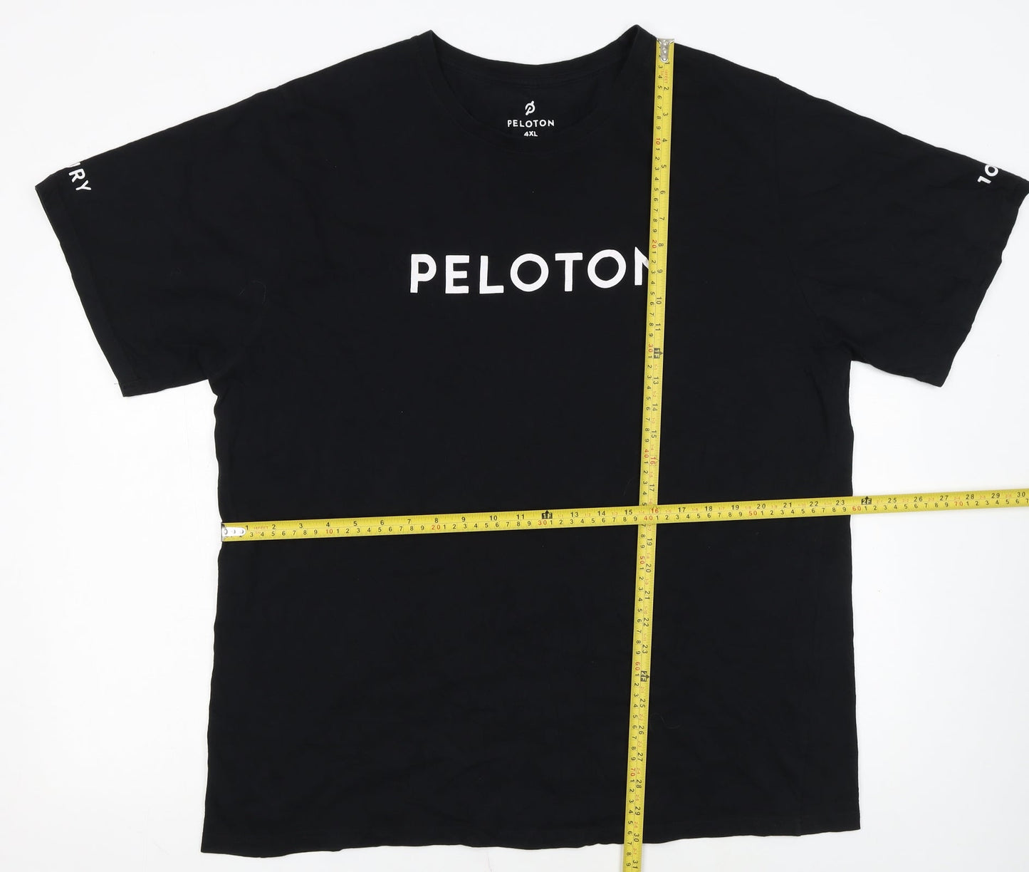 Peloton Men's Black 4XL Cotton Crew Neck Short Sleeve T-Shirt