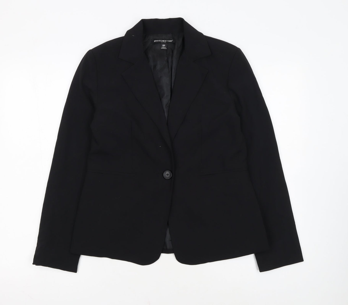 Briggs New York Women’s Black Petite Size 10 Single-Breasted Blazer