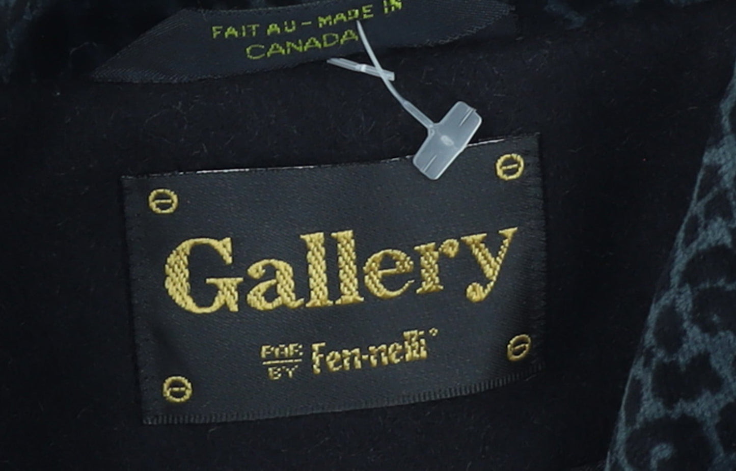 Gallery Women’s Black Wool Long Overcoat Petite Size 11-12