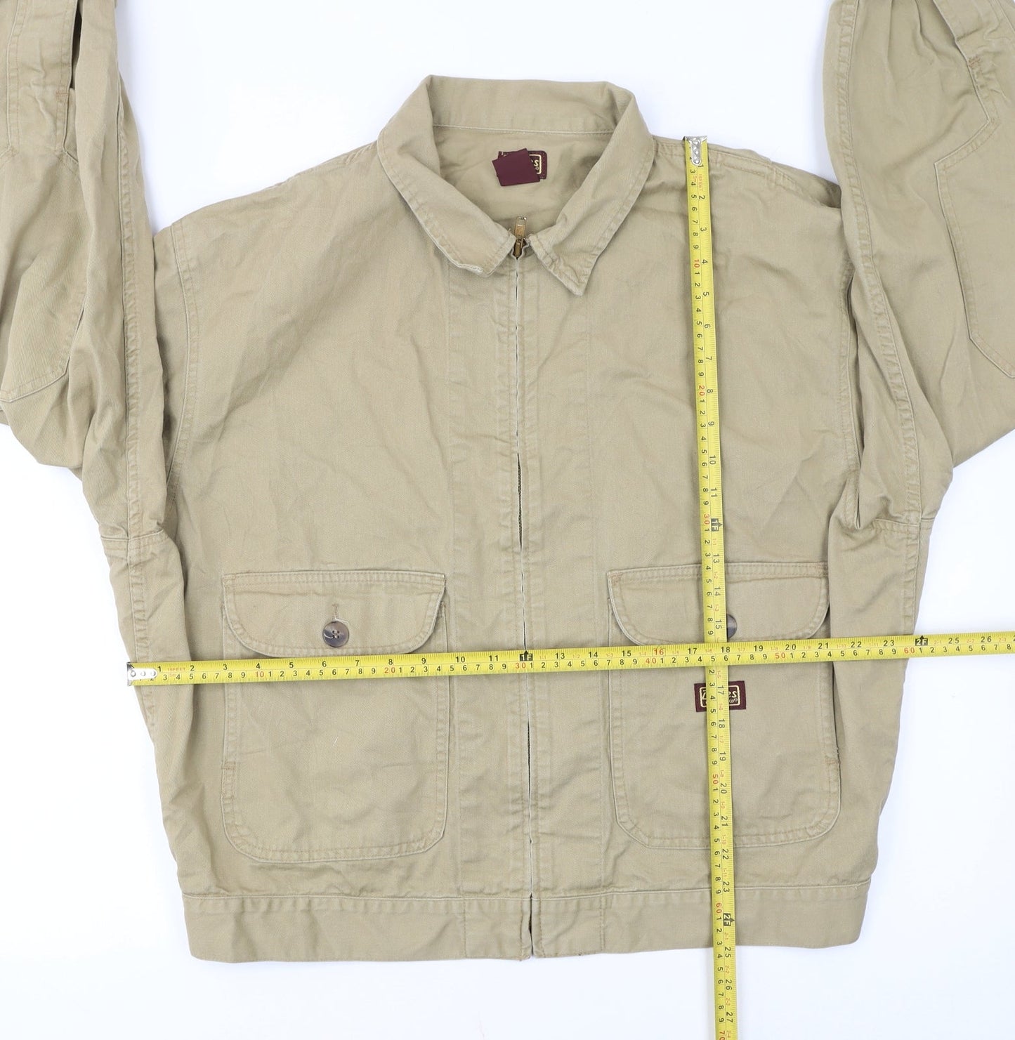 Dickies Men Beige XL Cotton Twill Workwear Bomber Jacket