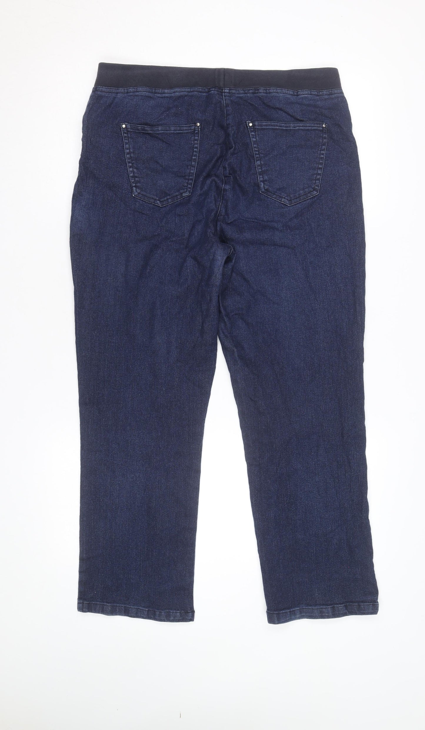 Gloria Vanderbilt Women's Blue Stretch Denim Pull-On Jeans Size 14