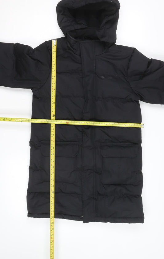 Mountain Warehouse Boys Black Hooded Puffer Jacket Coat 11-12 Years Winter Warm