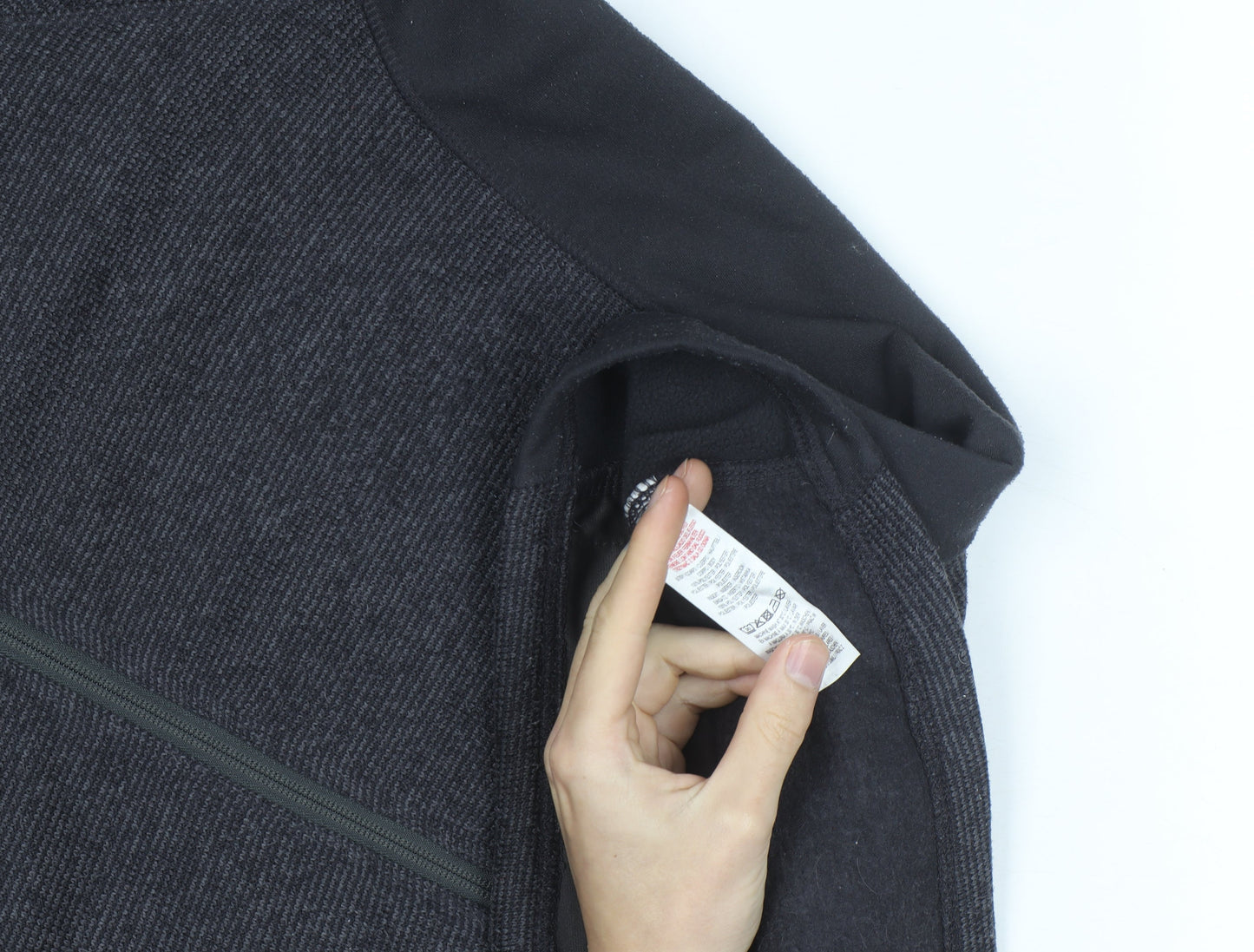 North Ridge Men's Grey Full Zip Fleece Hoodie Size L