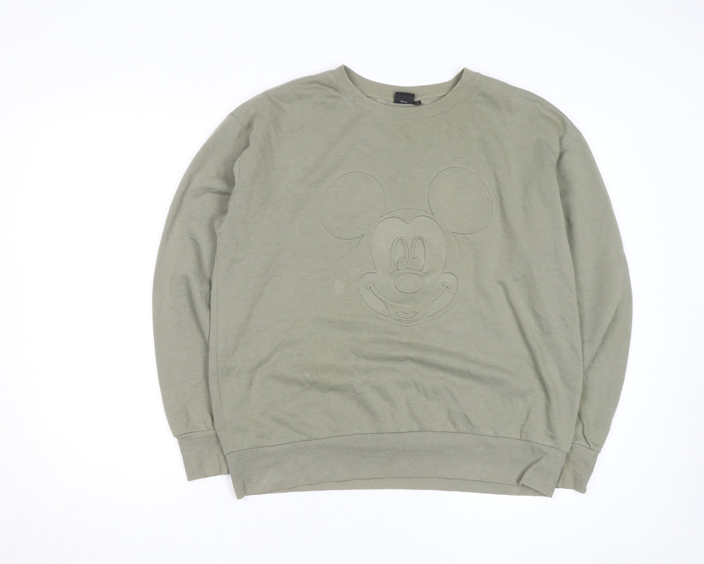Disney Mickey Mouse Men's Green L Pullover Sweatshirt