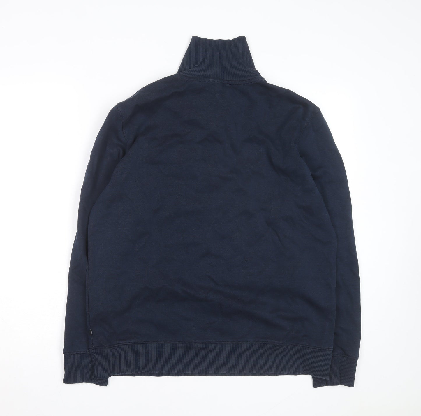 Ted Baker Men's Blue 1/4 Zip Sweatshirt Size L High Neck Cotton