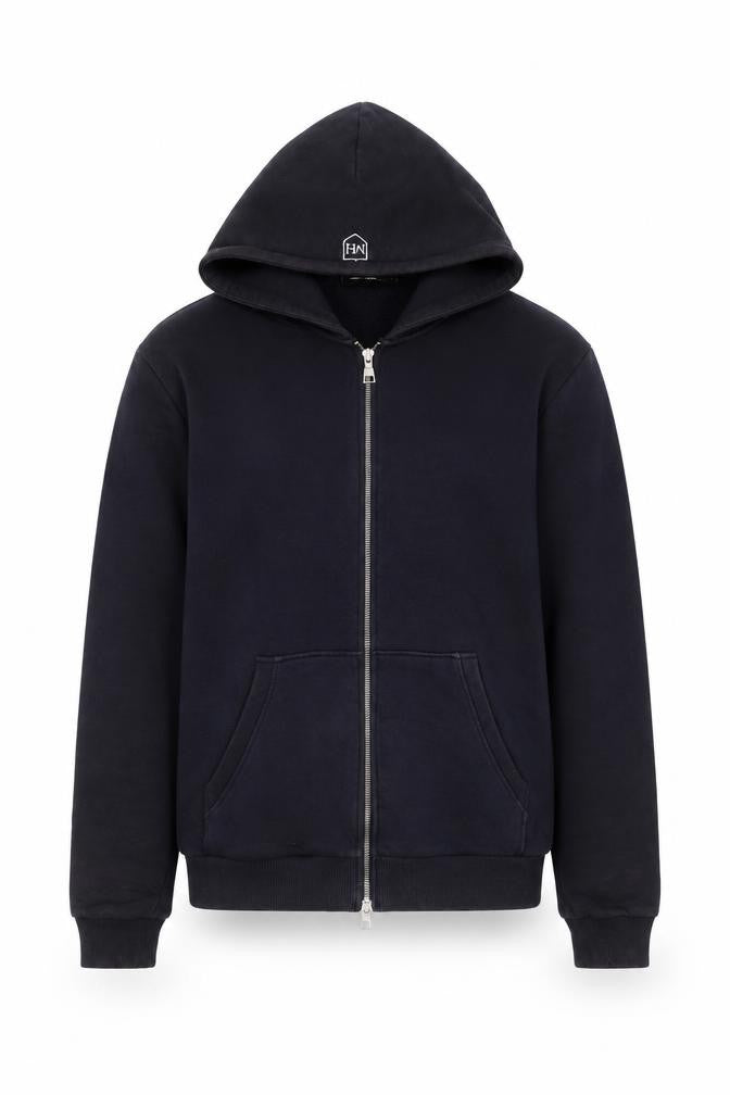 Millionaire Homme Men's Black Full Zip Hoodie M Logo Trim
