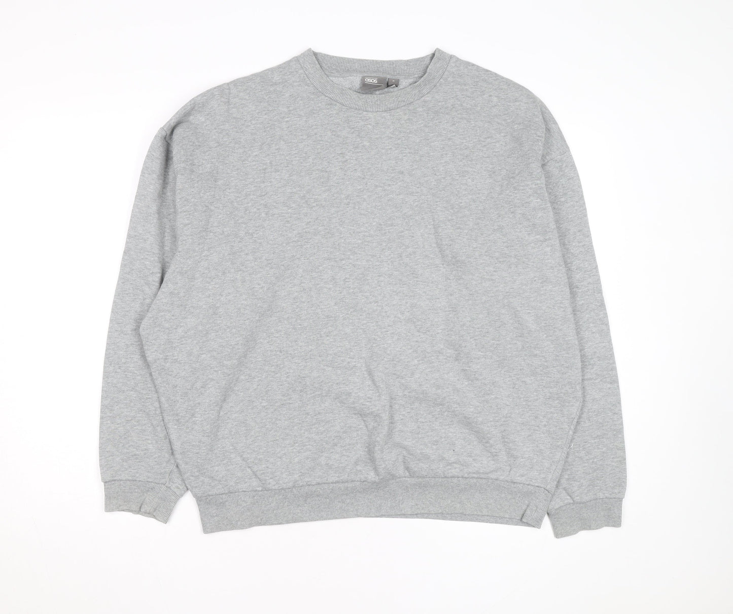 ASOS Men’s Grey Pullover Sweatshirt Size M Regular Fit Crew Neck
