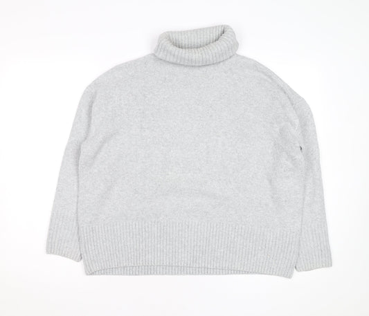& Other Stories Unisex Grey Roll Neck Wool Alpaca Jumper XS