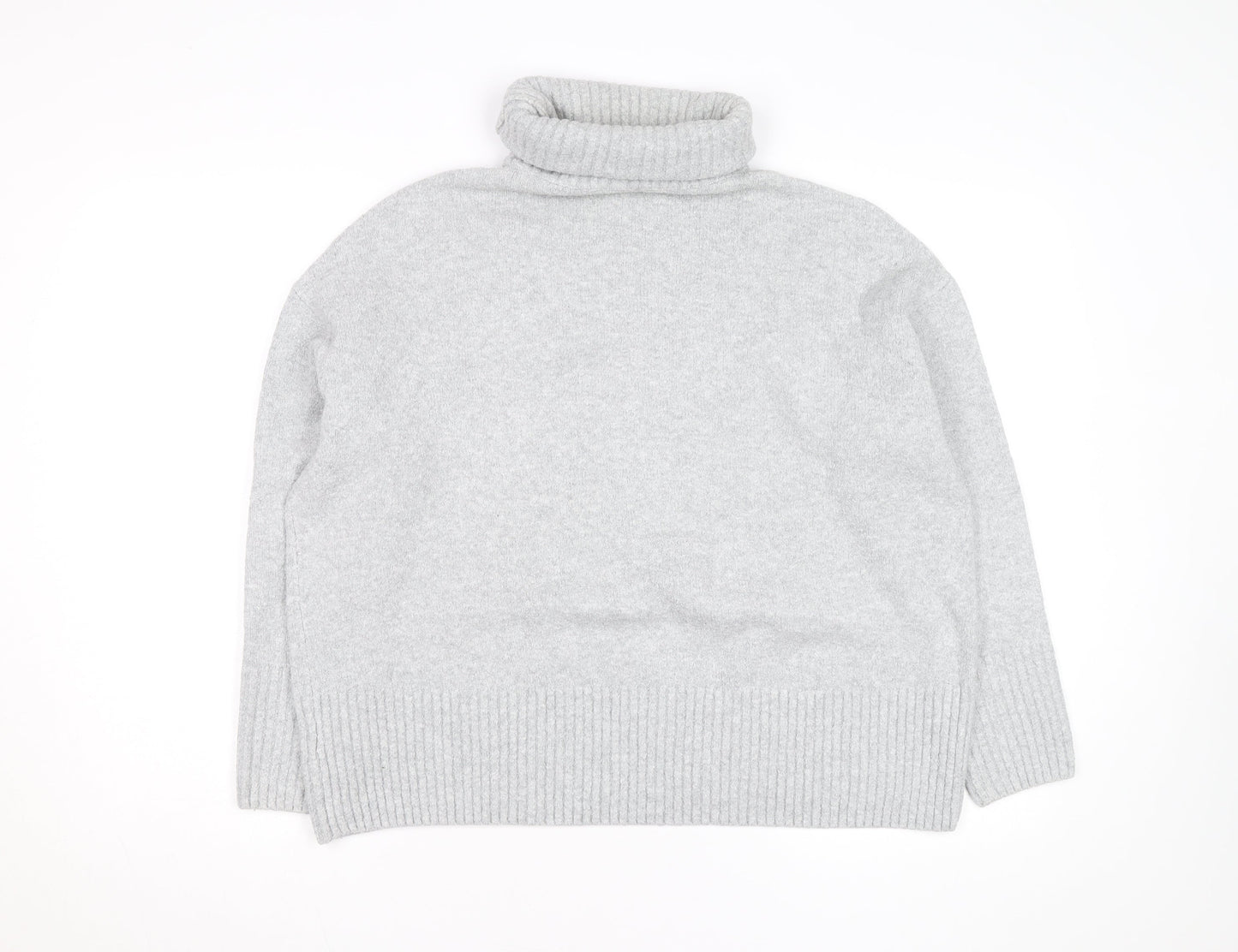 & Other Stories Unisex Grey Roll Neck Wool Alpaca Jumper XS