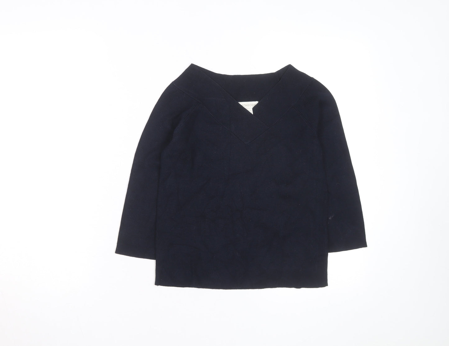 Monsoon Women’s Blue V-Neck Knit Jumper Size 10