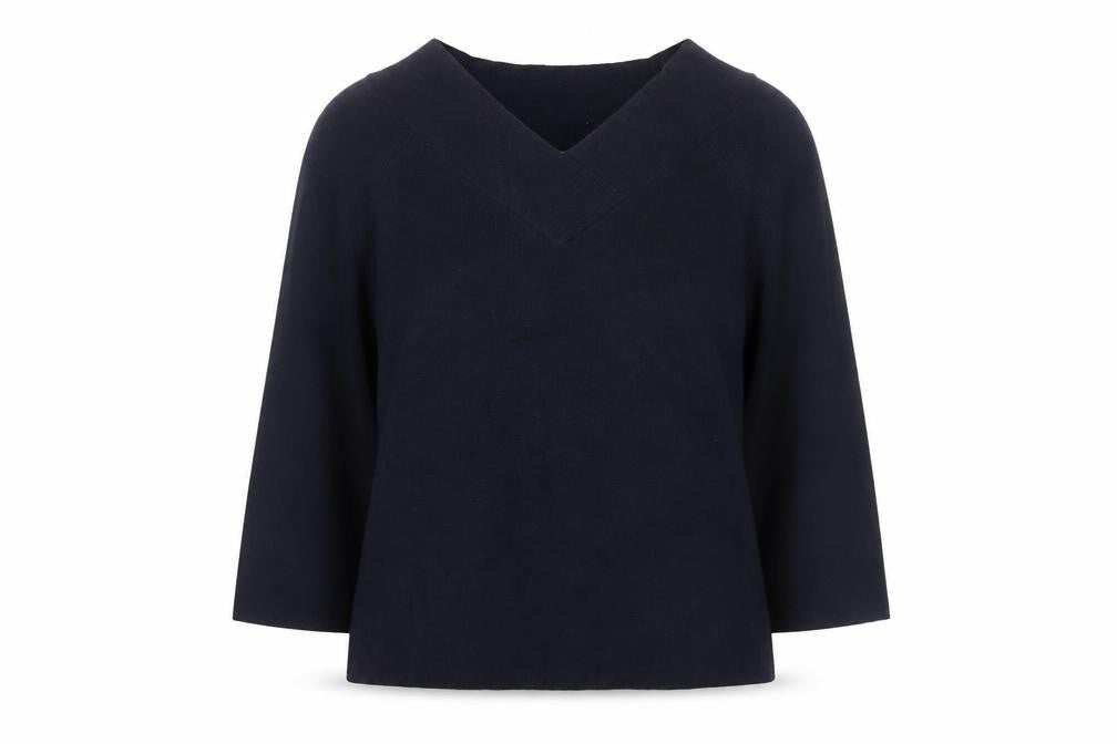 Monsoon Women’s Blue V-Neck Knit Jumper Size 10