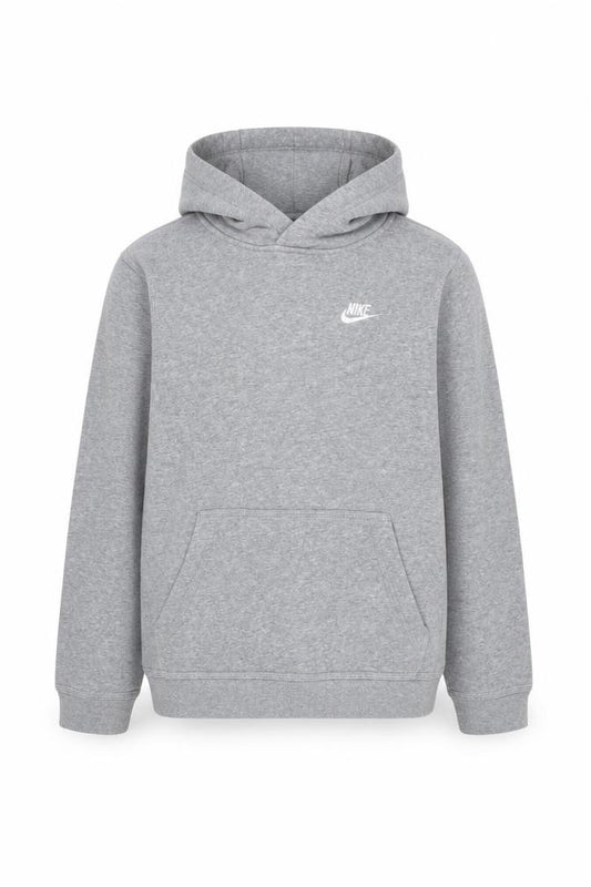 Nike Boys Grey Pullover Hoodie Sz 12-13 Years Cotton Blend Logo