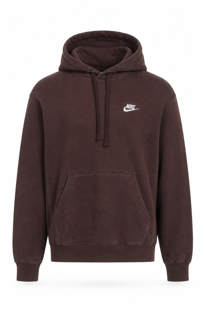 Nike Men's Brown Pullover Hoodie XS Fleece Logo Sweatshirt