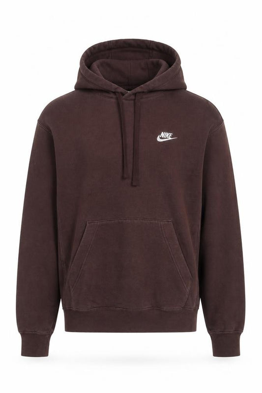 Nike Men's Brown Pullover Hoodie XS Fleece Logo Sweatshirt