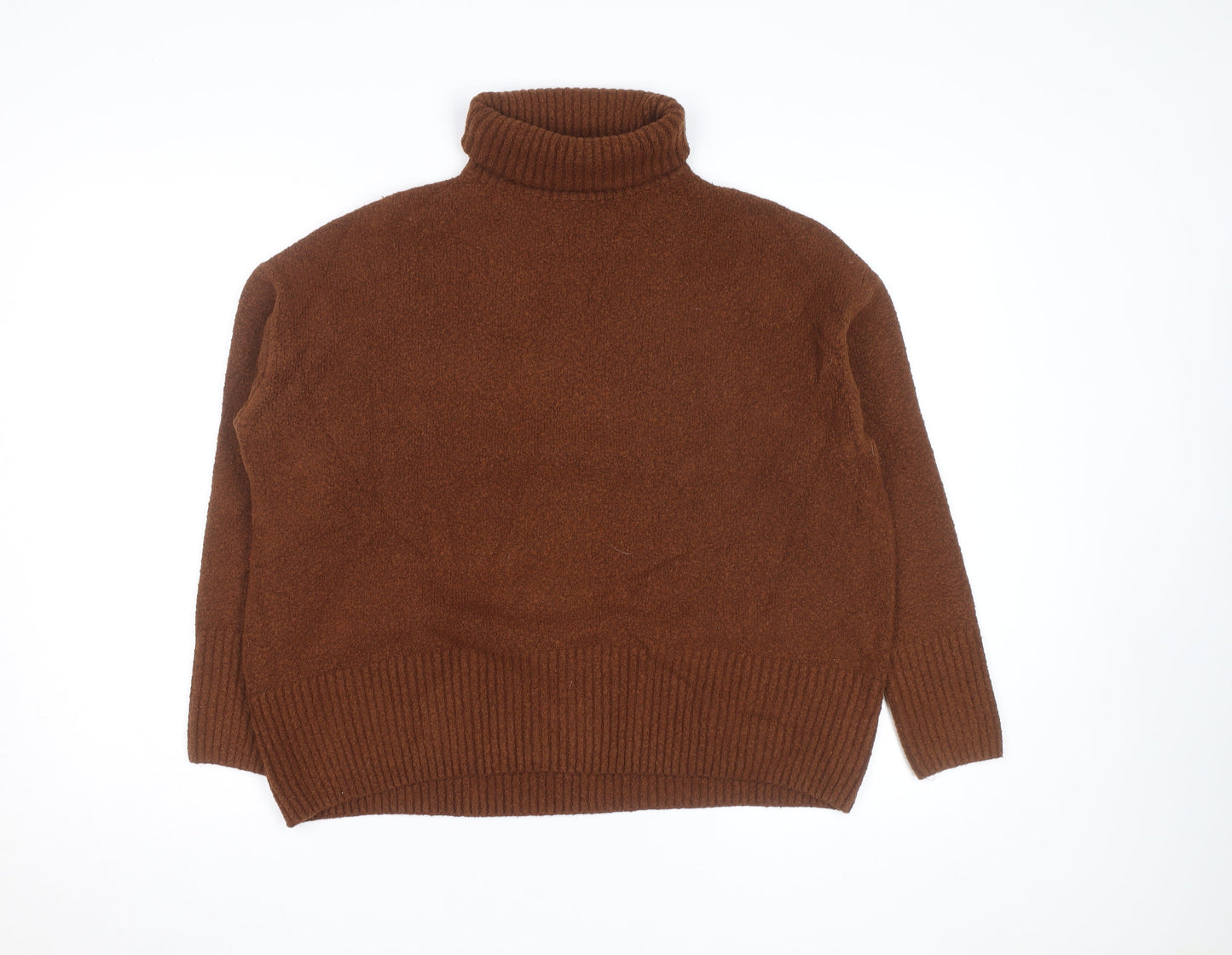 & Other Stories Women Brown Roll Neck Wool Jumper XS
