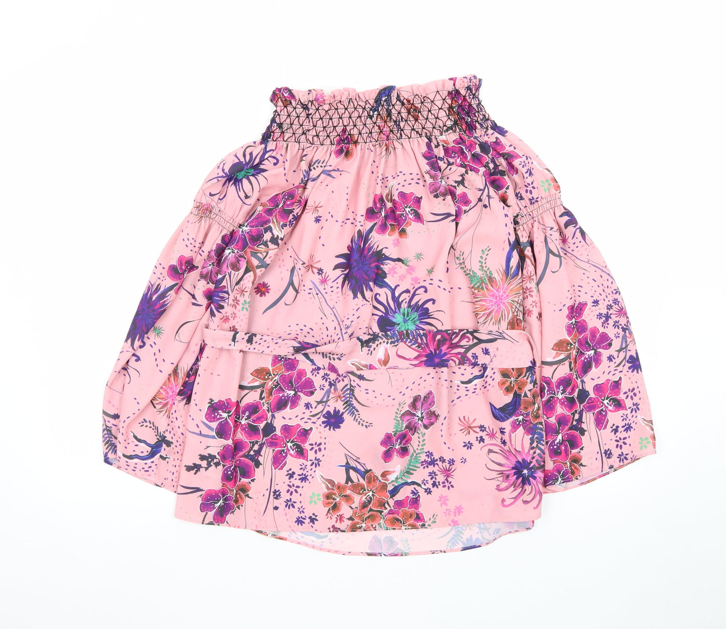 Star by Julien Macdonald Women's Pink Floral Off Shoulder Tunic Blouse Size 10