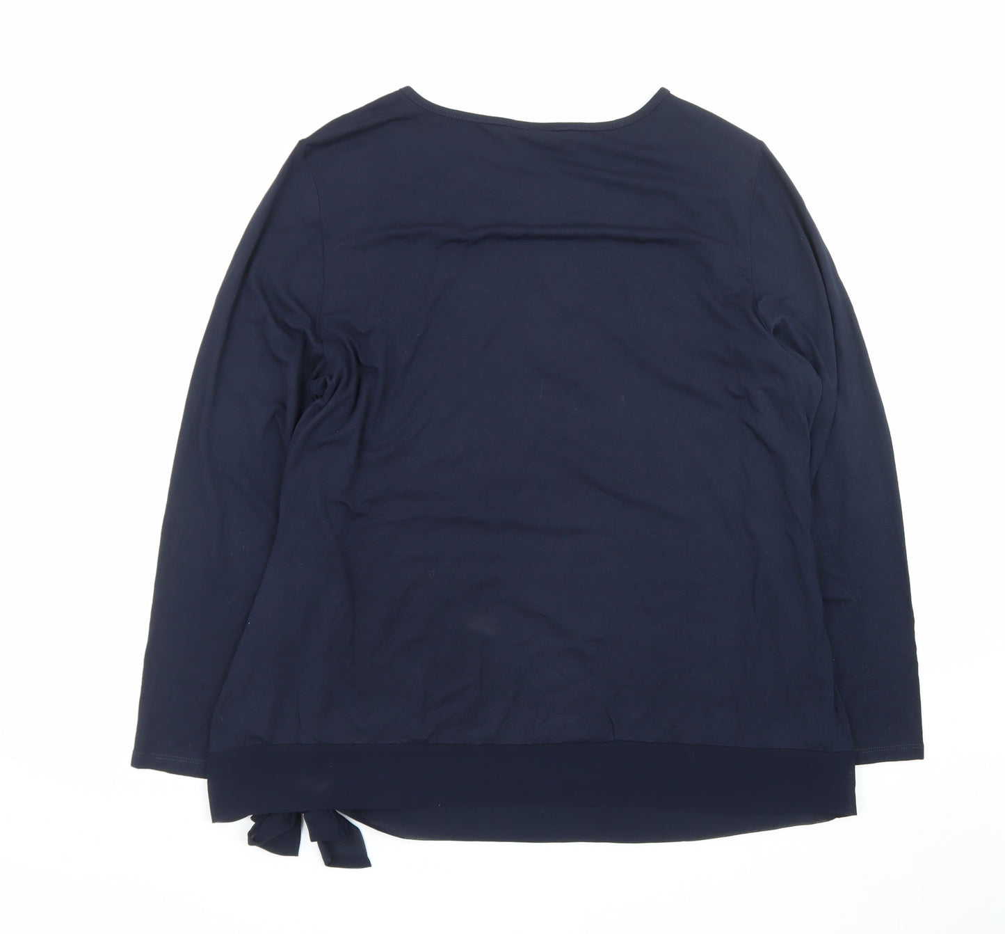 Cotswold Collections Women Blue Check Velvet Tunic Blouse Size 18